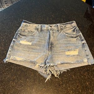 PISTOLA High Waisted Jean Shorts